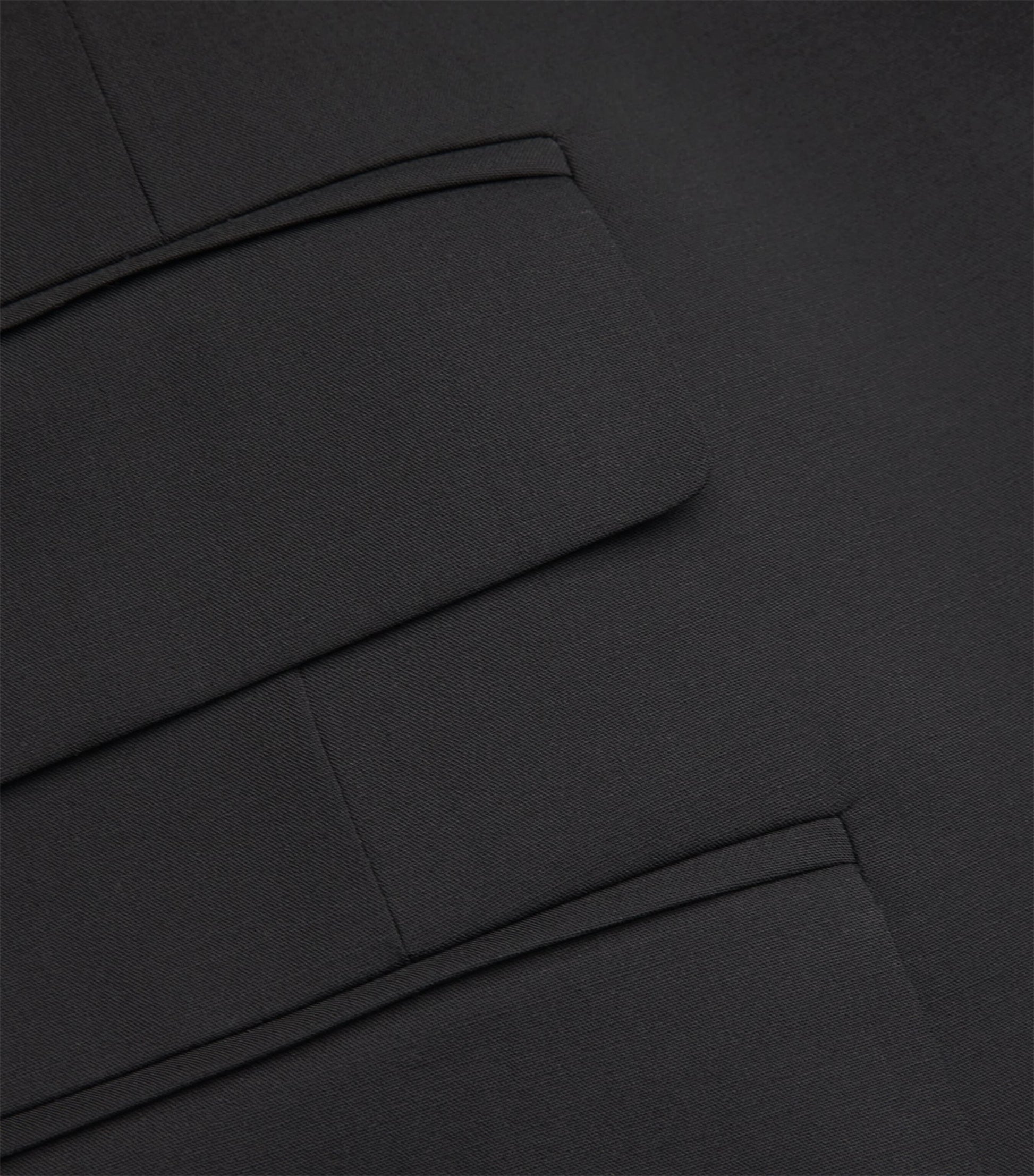 A.W.A.K.E. Mode Black Virgin Wool Basque Maxi Skirt