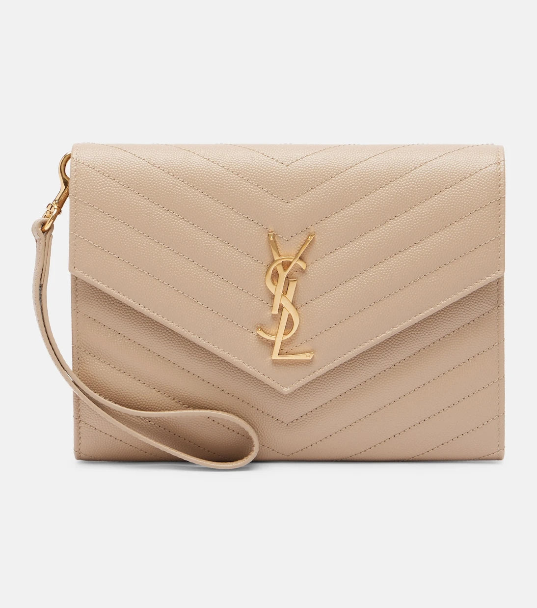 Saint Laurent - Cassandre Small matelassé leather clutch