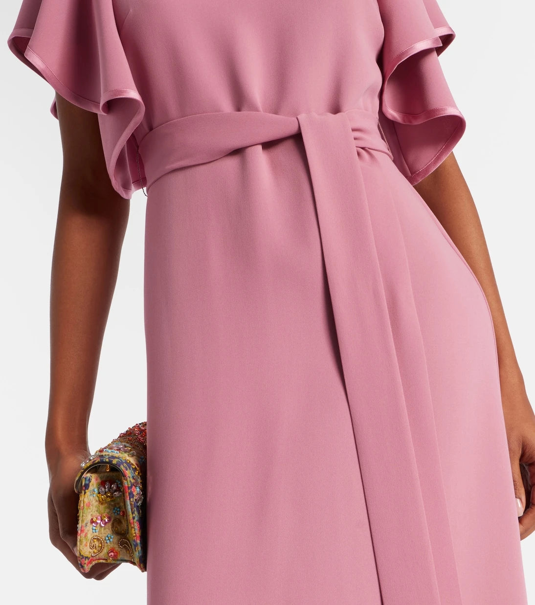 Valentino - Cady Couture embellished belted gown
