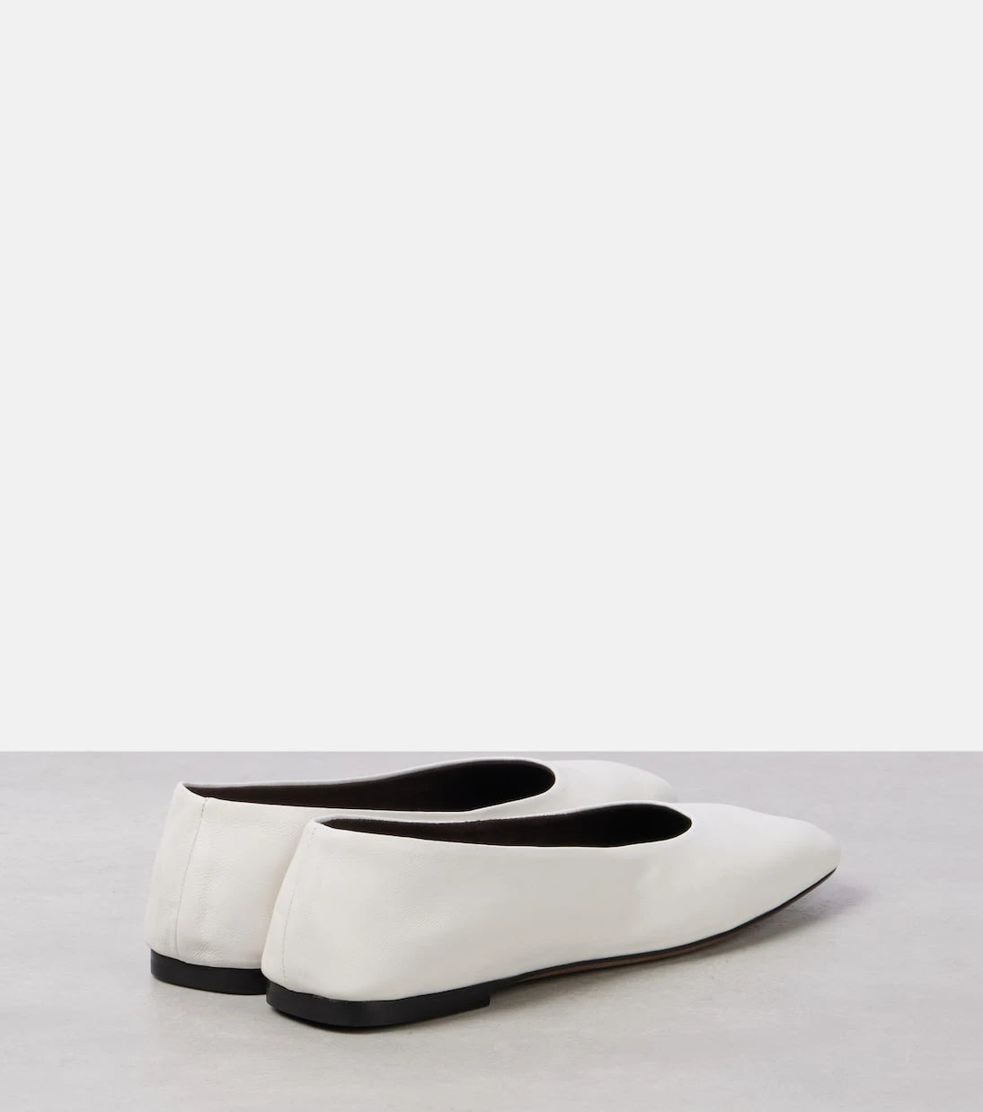 The Row - Square leather ballet flats