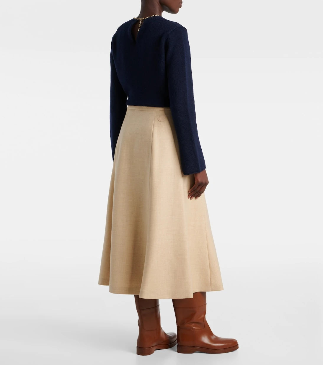 Moncler - Virgin wool midi skirt