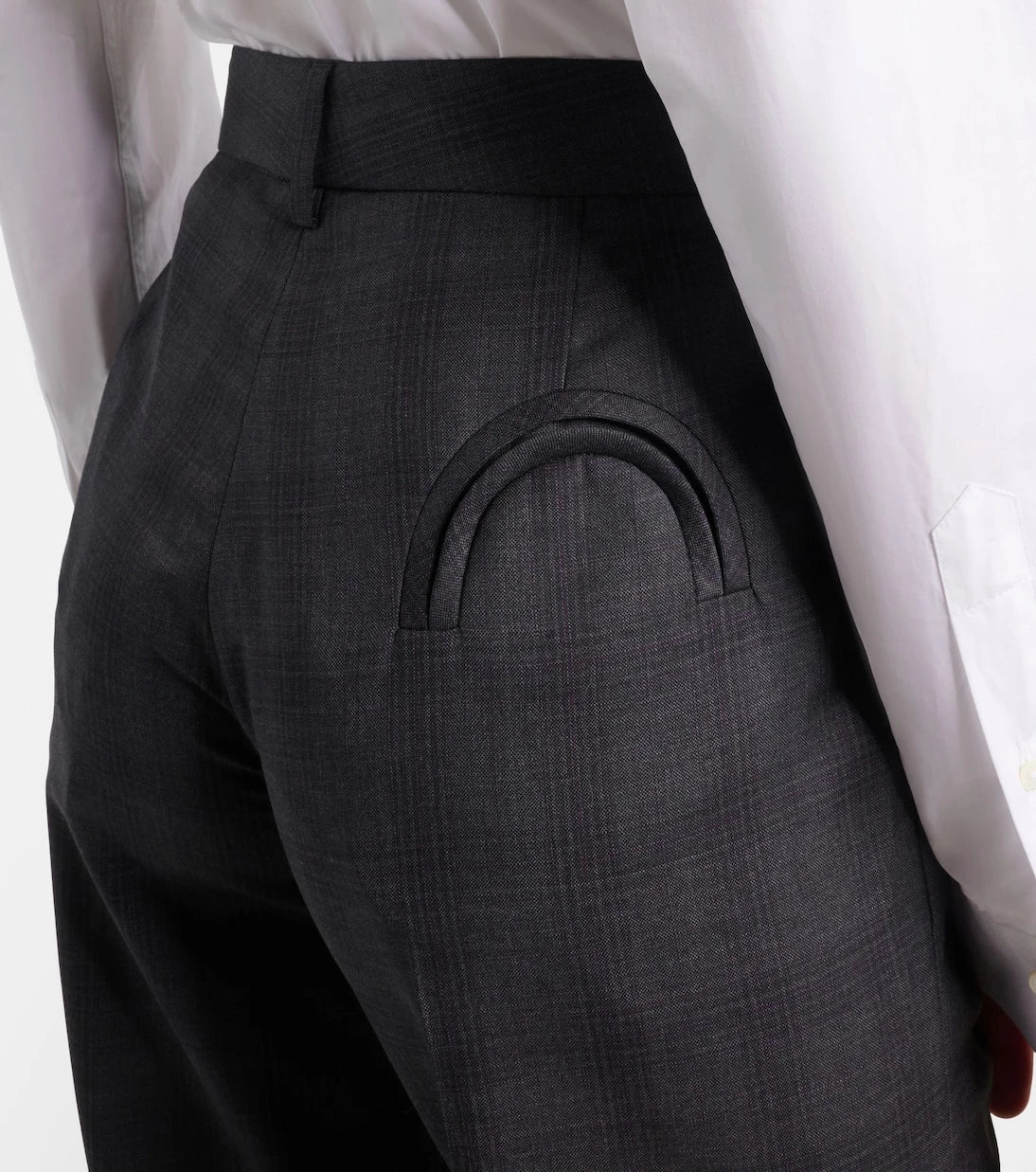 Blazé Milano - Lundy checked virgin wool flared pants