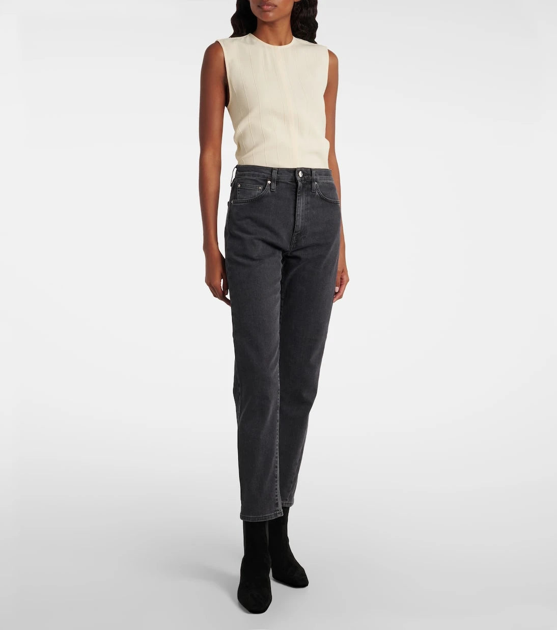 Toteme - Mid-rise twisted-seam straight jeans