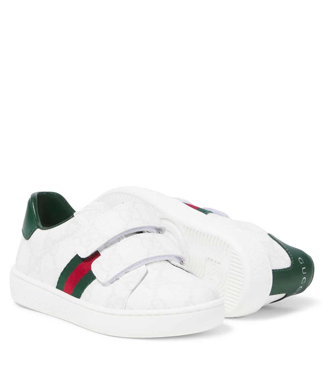Gucci Kids - Web leather sneakers