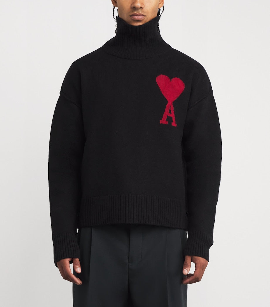 Virgin Wool Logo Rollneck Sweater