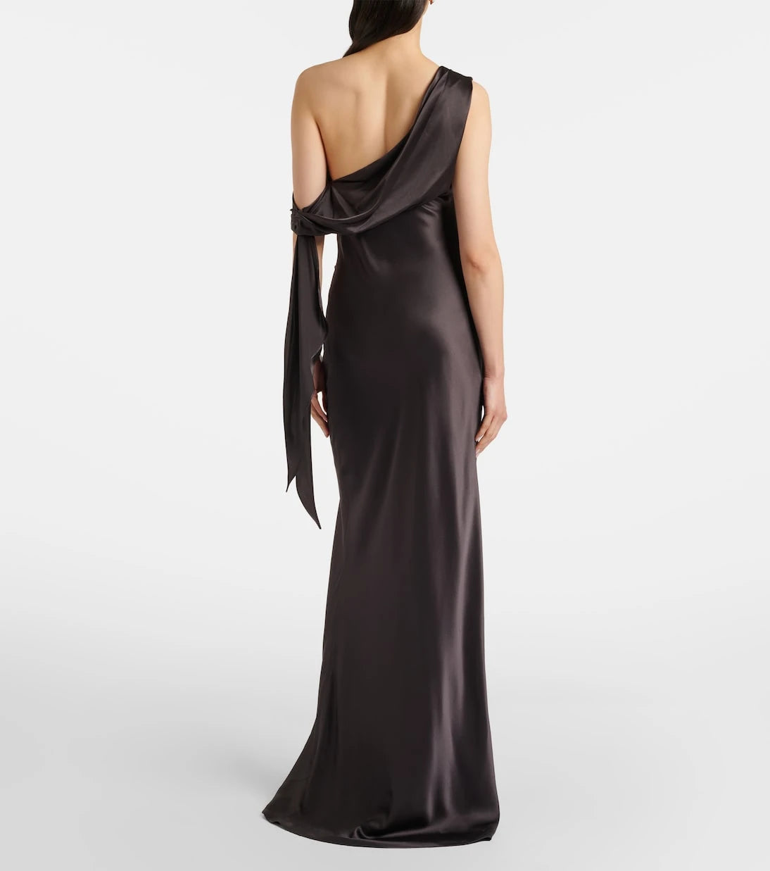 The Sei - Draped one-shoulder silk satin gown