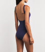 Navy Scoop-Back Asia Swimsuit