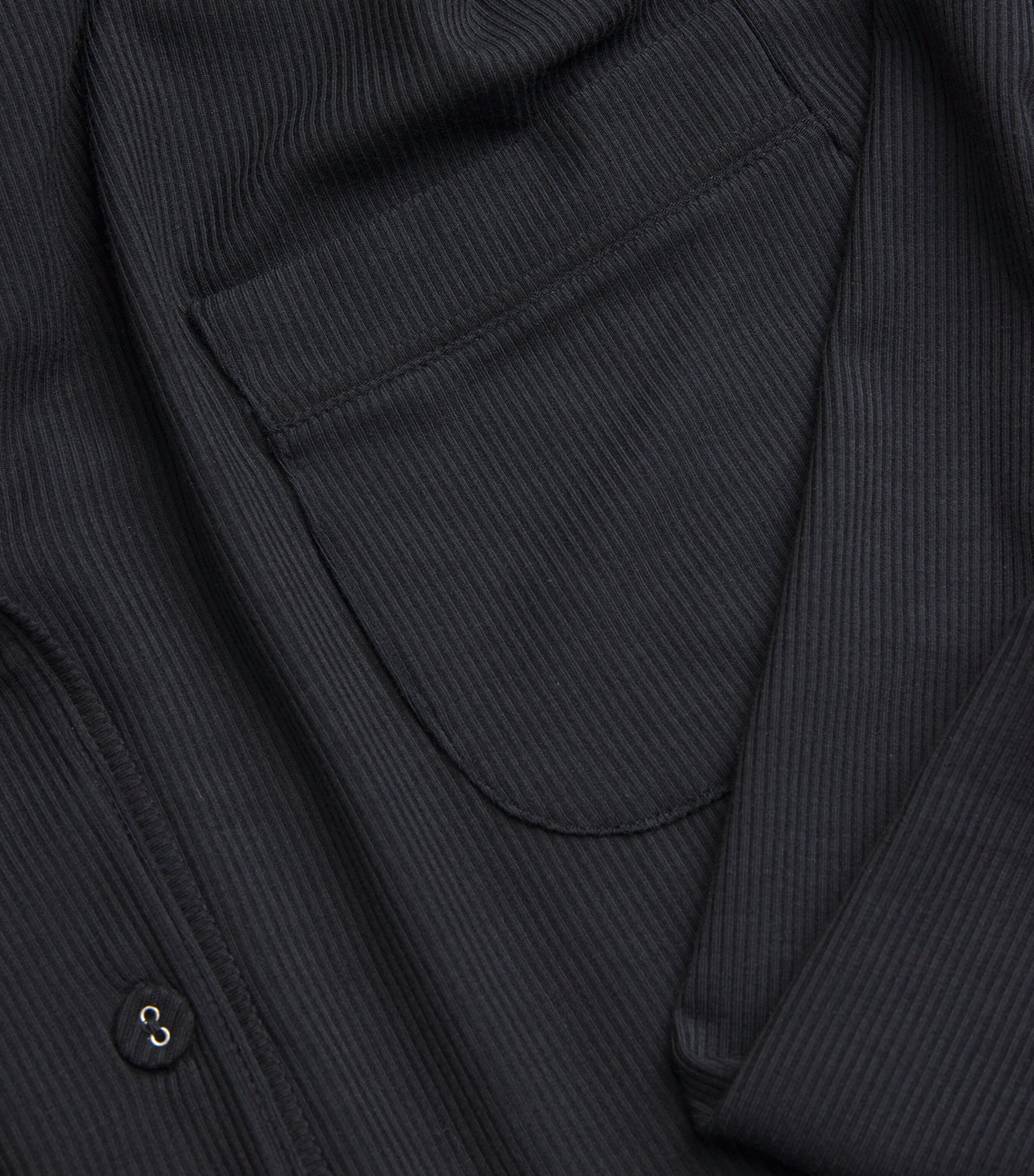 Skims Black Soft Lounge Ribbed Pyjama Set