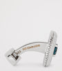 Sterling Silver and Topaz Graffiato Cufflinks