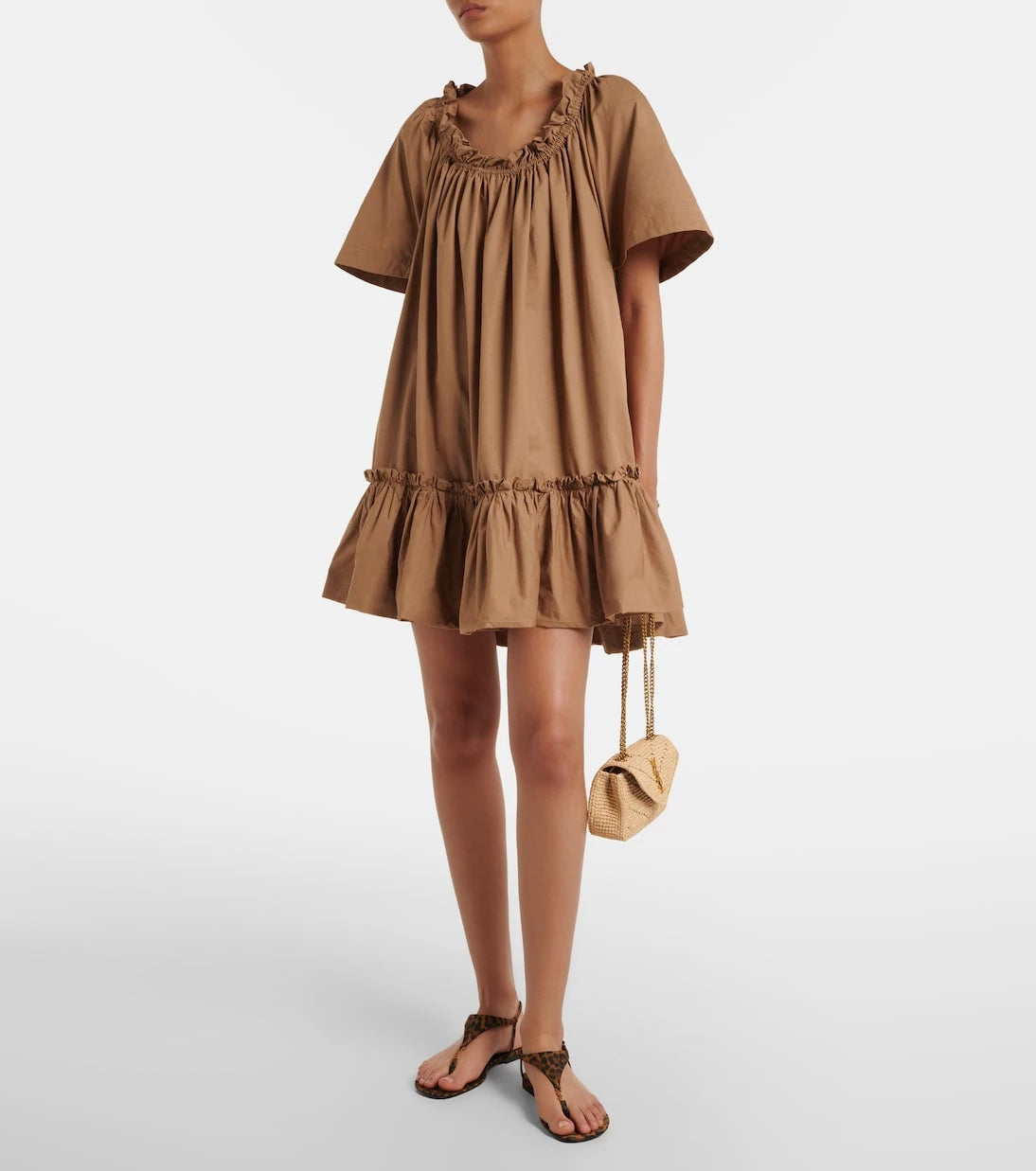 Saint Laurent - Loulou Mini raffia shoulder bag