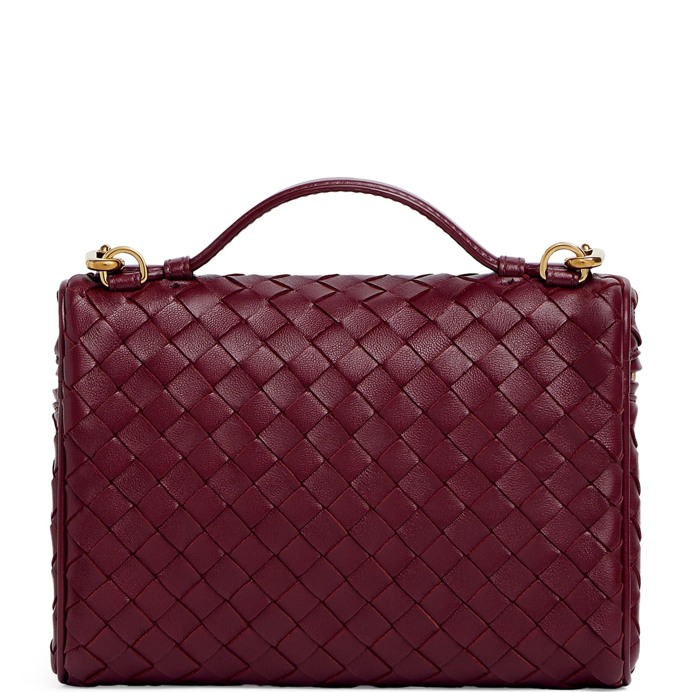 Bottega Veneta Red Mini Leather Bang Bang Shoulder Bag