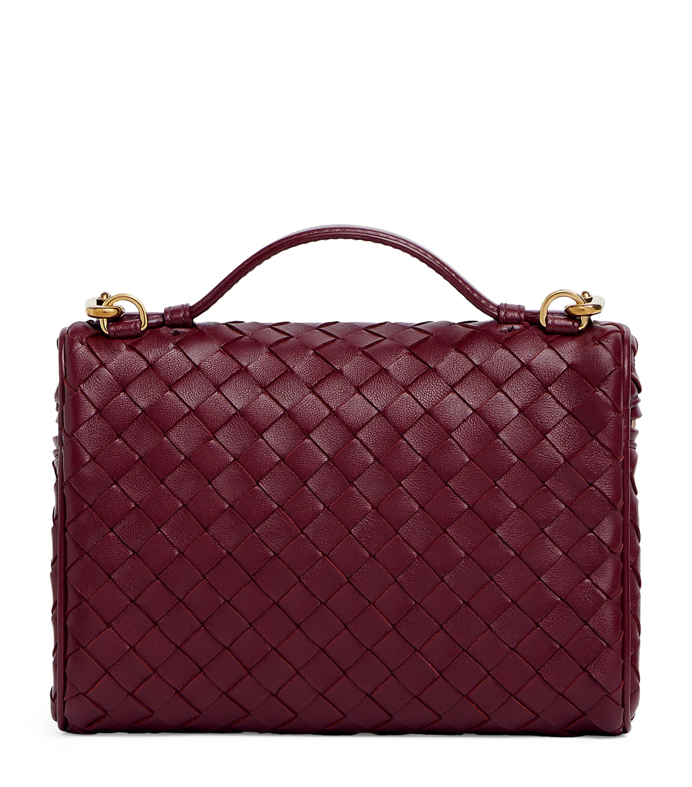 Bottega Veneta Red Mini Leather Bang Bang Shoulder Bag