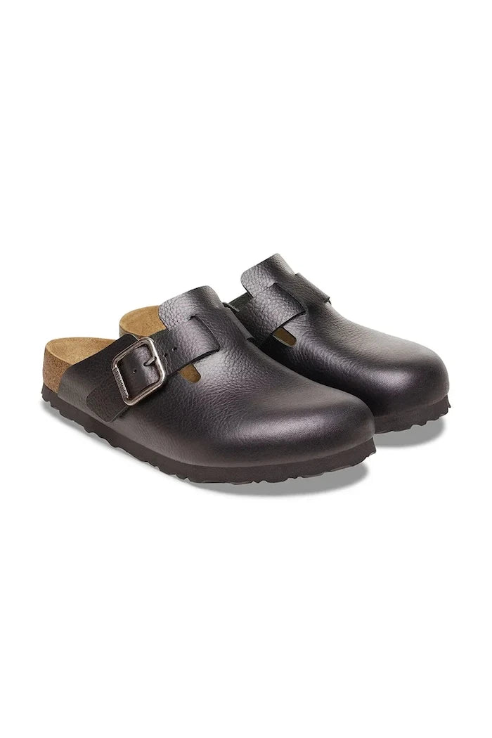 Birkenstock Boston Vintage Wood Wire Buckle Deri Terlik