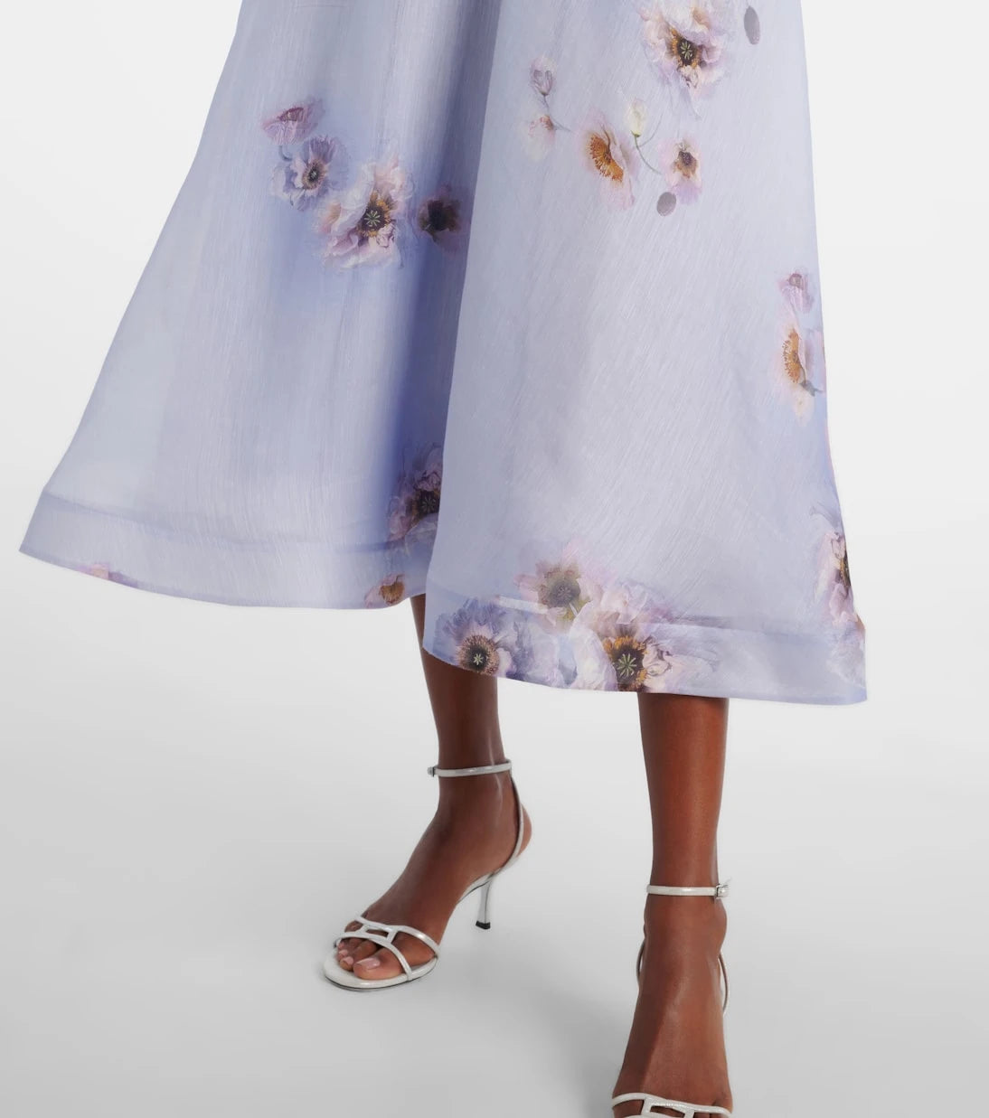 Zimmermann - Hypnotic floral linen and silk bustier dress