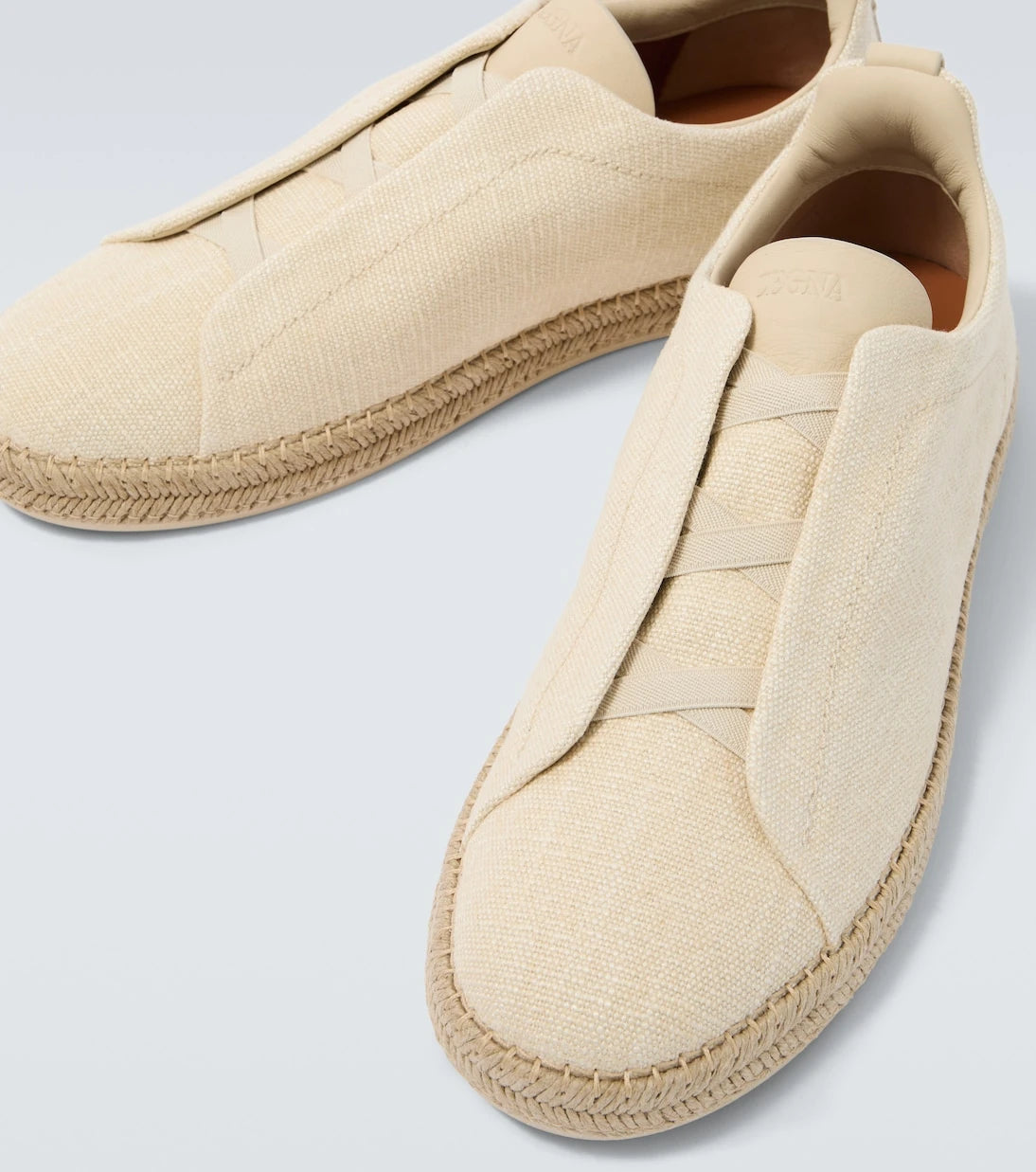 Zegna - Triple Stitch canvas slip-on sneakers