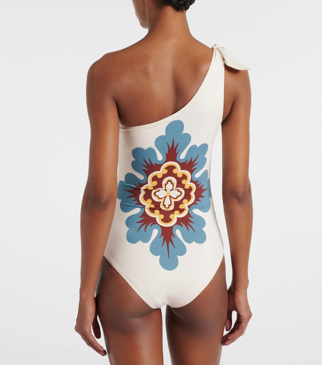 La DoubleJ - Goddess printed one-shoulder swimsuit
