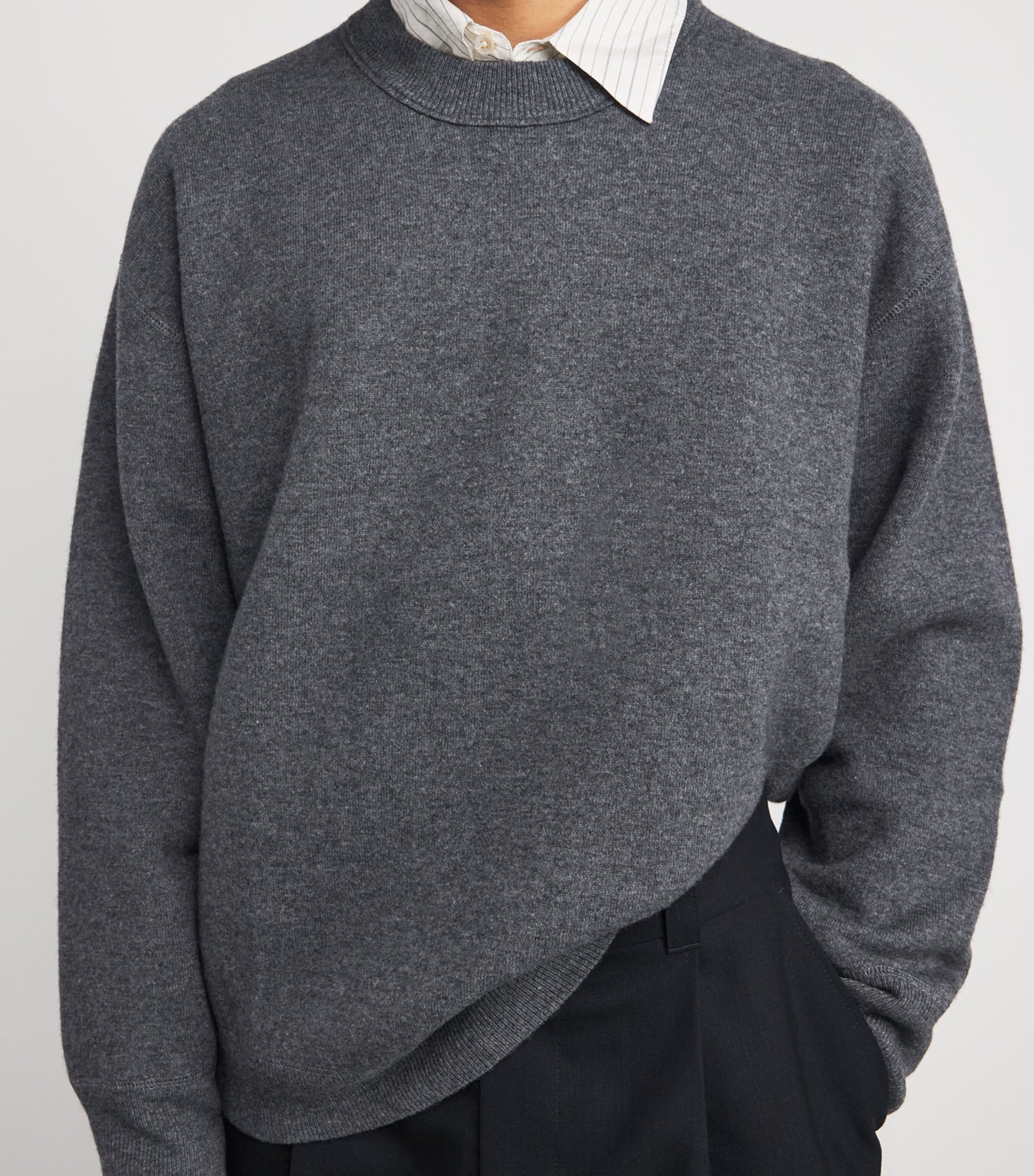 Studio Nicholson Grey Wool-Cashmere Moray Sweater