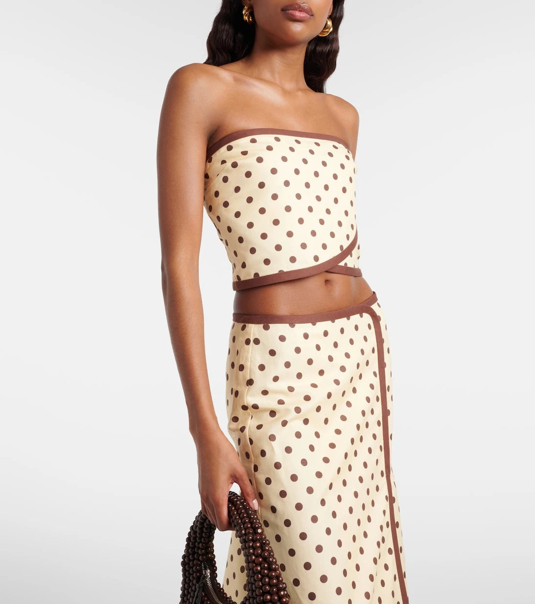 Posse - Bowie linen and cotton crop top