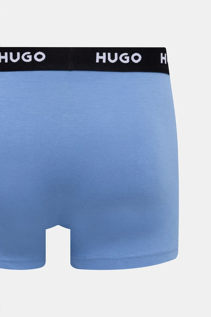 HUGO Erkek Pamuk Elastan Boxer TRUNK TRIPLET PACK 3'lü