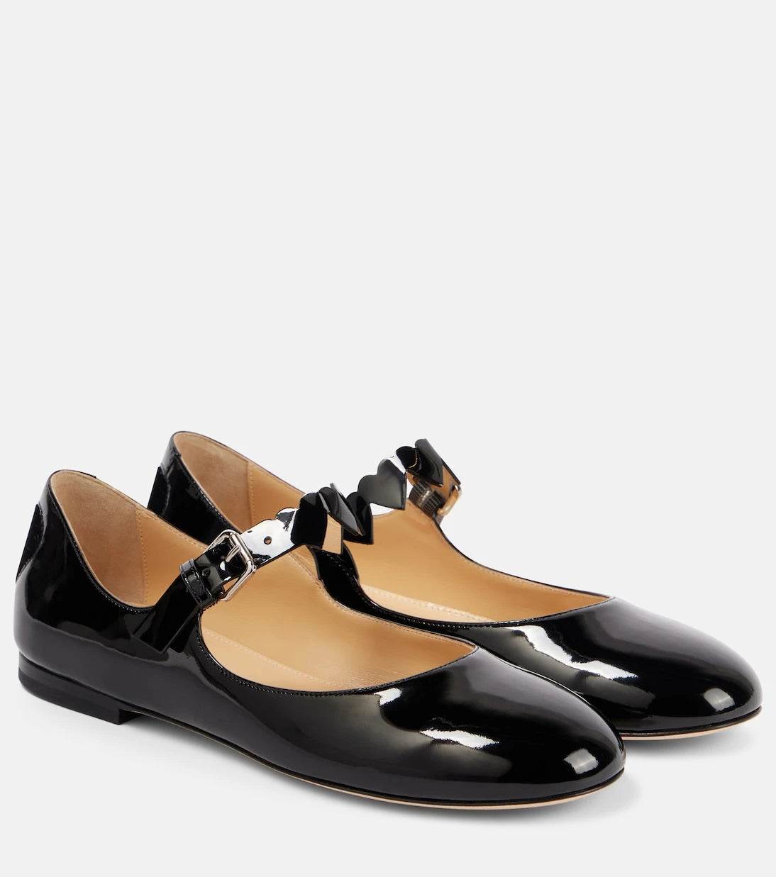 Mach & Mach - Special Heart patent leather ballet flats