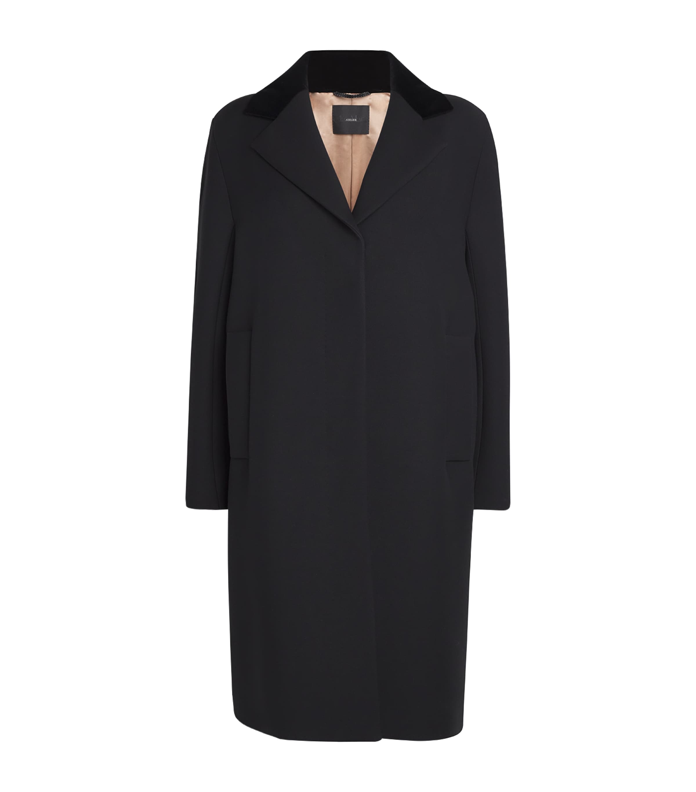 Max Mara Black Wool-Silk Coat