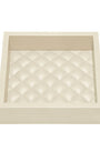 Leather Small Quilted Tray (15cm x 15cm)