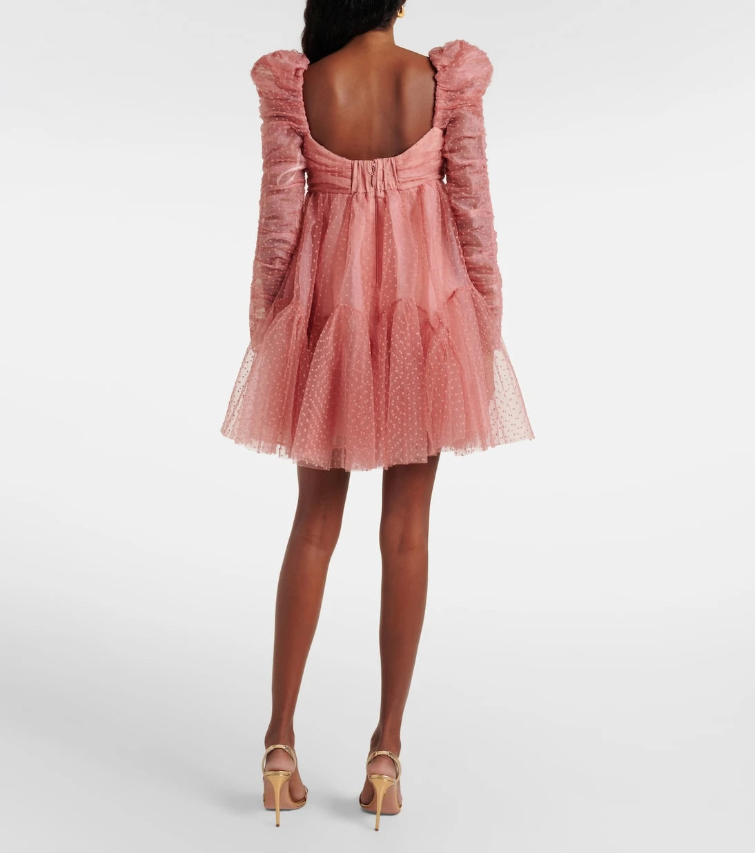 Zimmermann - Ruched point d'esprit tulle minidress