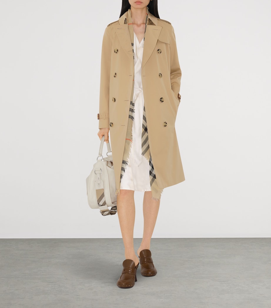 Gabardine Long Kensington Heritage Trench Coat HONEY