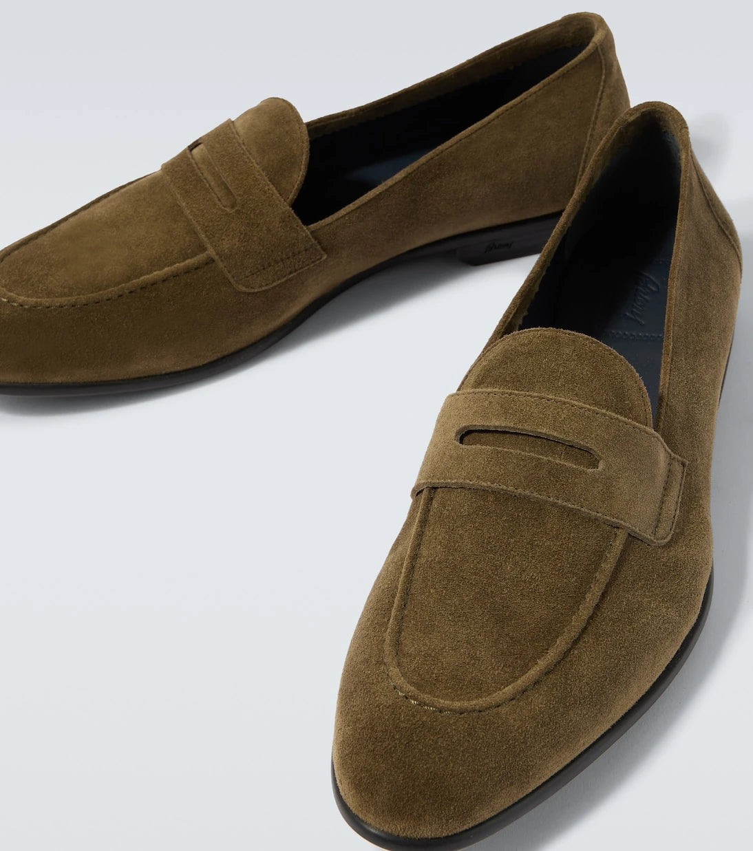 Brioni - Suede penny loafers