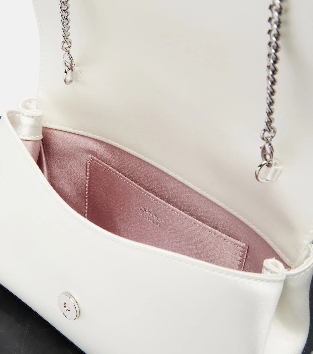 Jimmy Choo - Soft Bow Mini embellished satin clutch