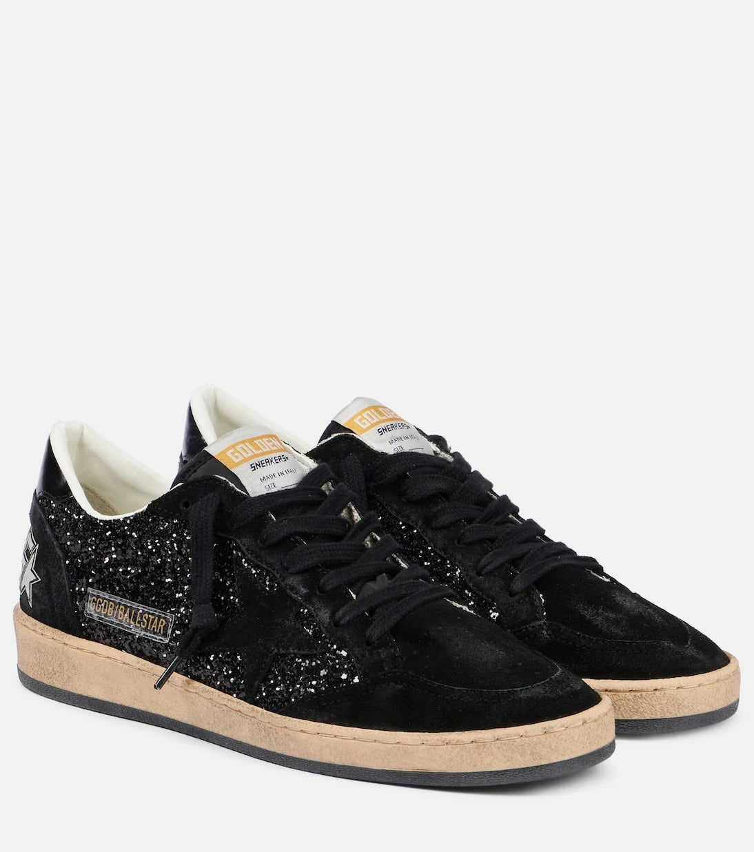 Golden Goose - حذاء سنيكرز Ball Star مزين بالجلد المدبوغ