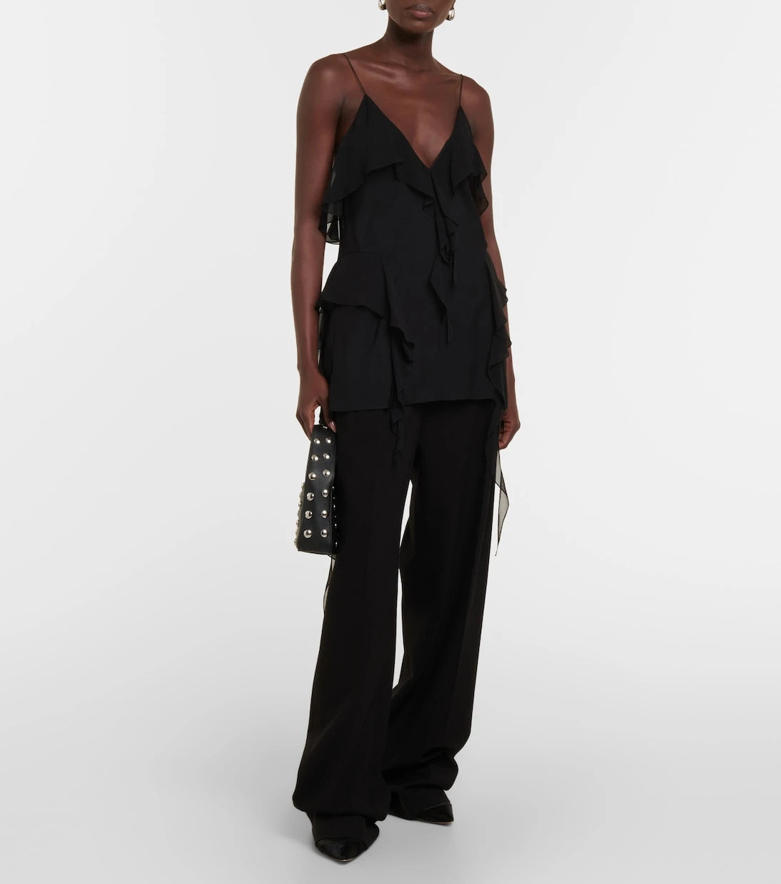Khaite - Piet ruffled silk chiffon top