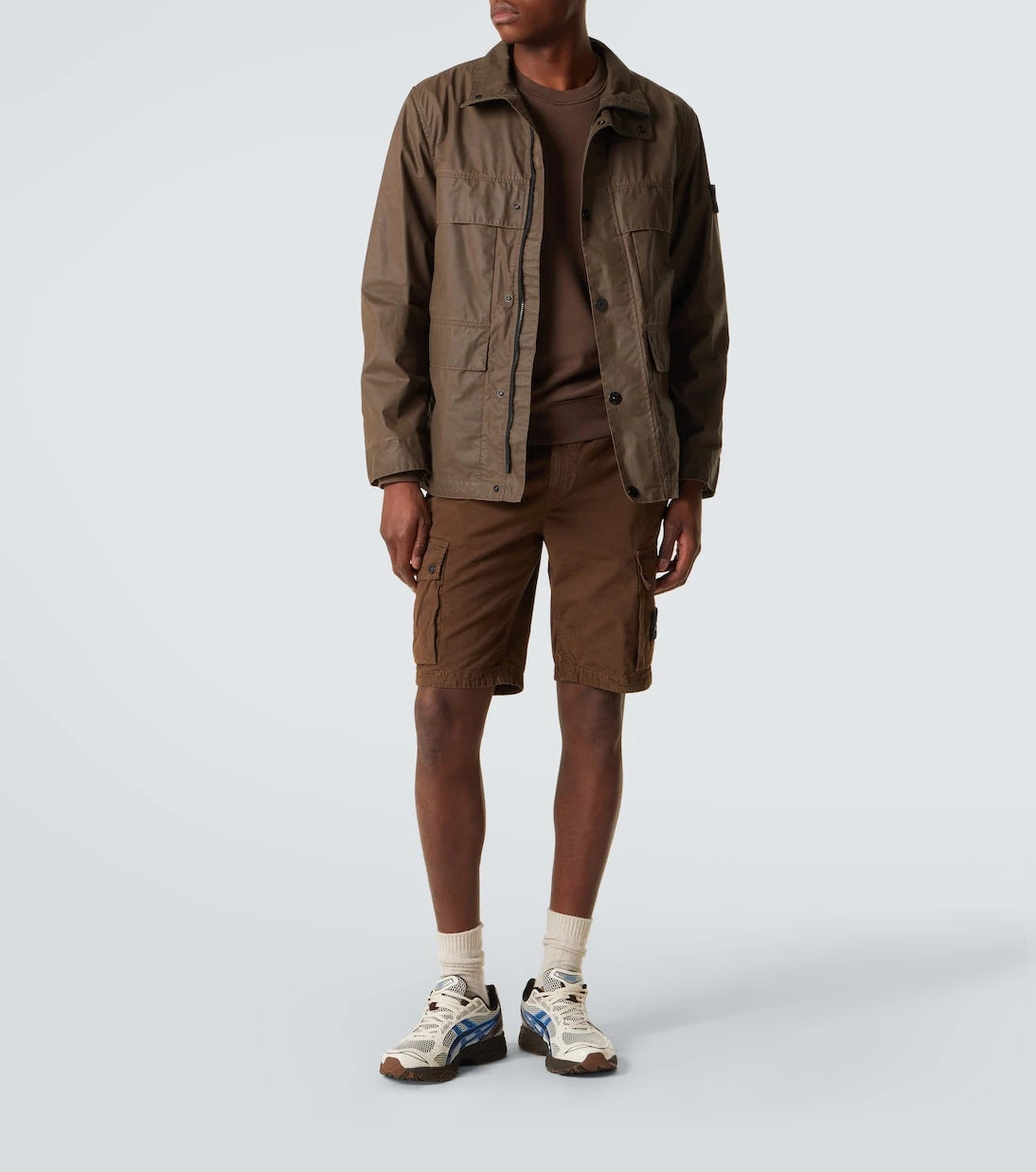 Stone Island - Compass cotton canvas cargo shorts