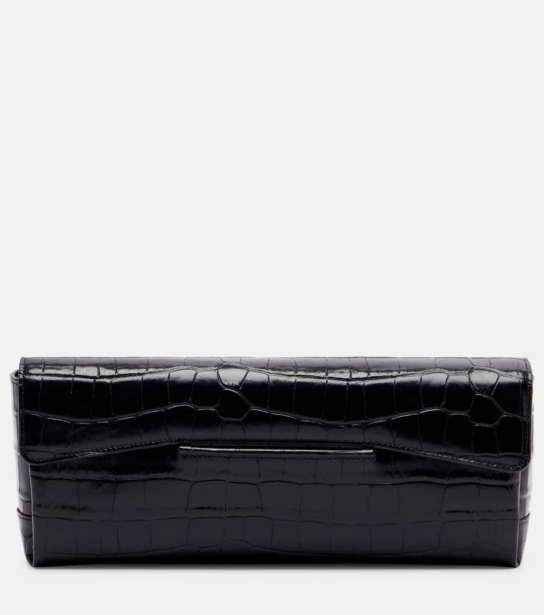 Toteme - T-Clutch Small croc-effect leather clutch