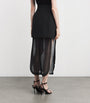 A.W.A.K.E. Mode Black Virgin Wool Basque Maxi Skirt