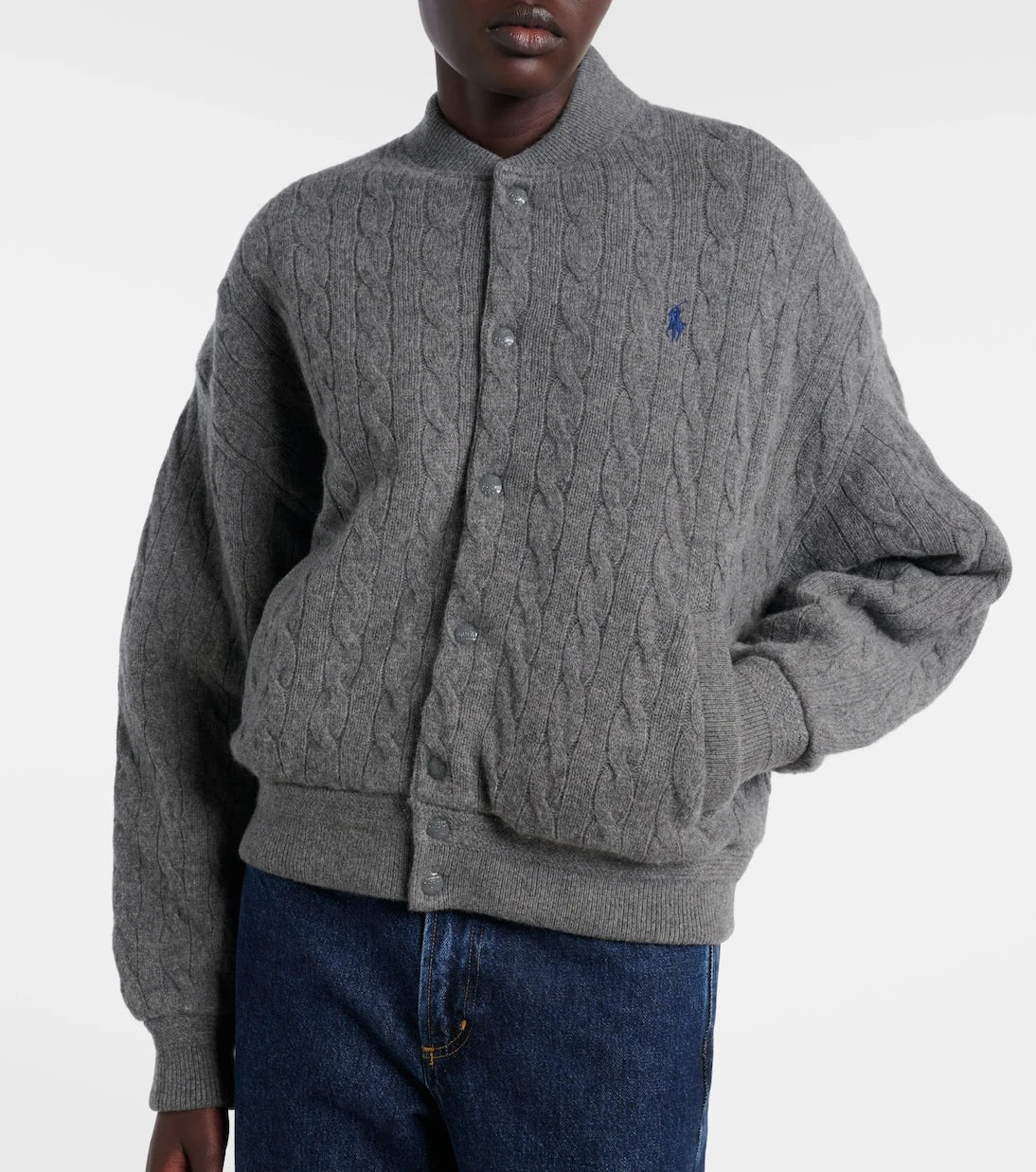 Polo Ralph Lauren - Cable-knit wool and cashmere bomber jacket