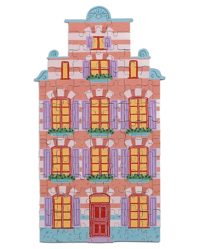 &k amsterdam Canal House Stairs 84 Parça Puzzle