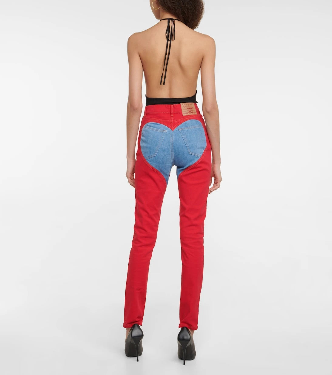Y/Project - Paneled high-rise skinny jeans
