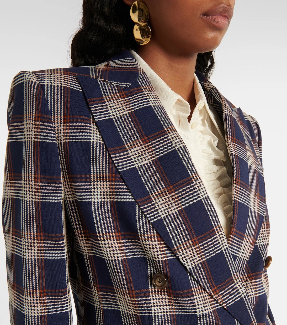 Etro - سترة صوف كاروهات