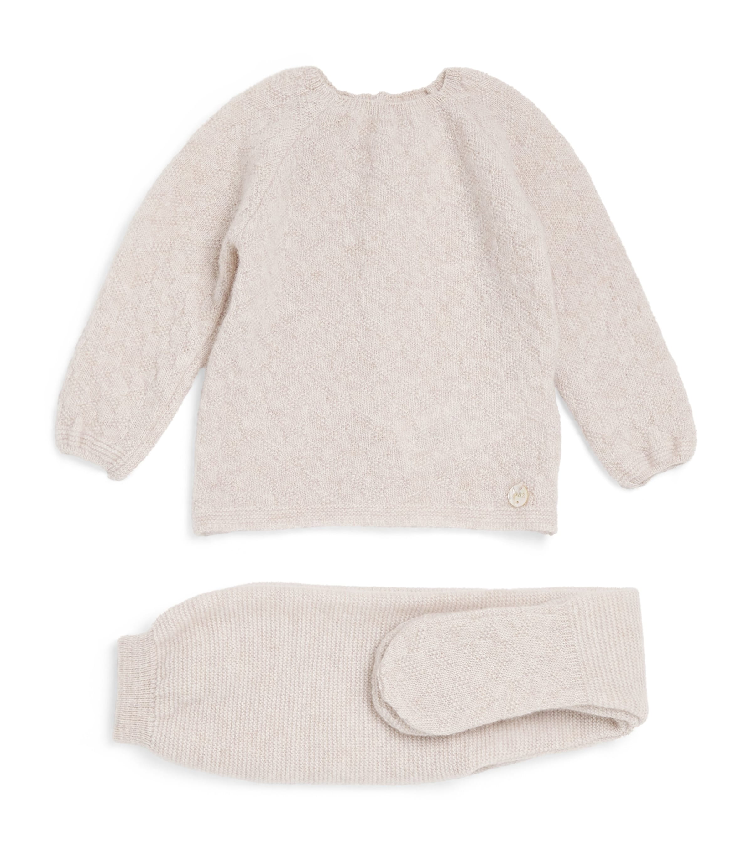 Wool-Cashmere Top and Leggings Set (0-6 Months)