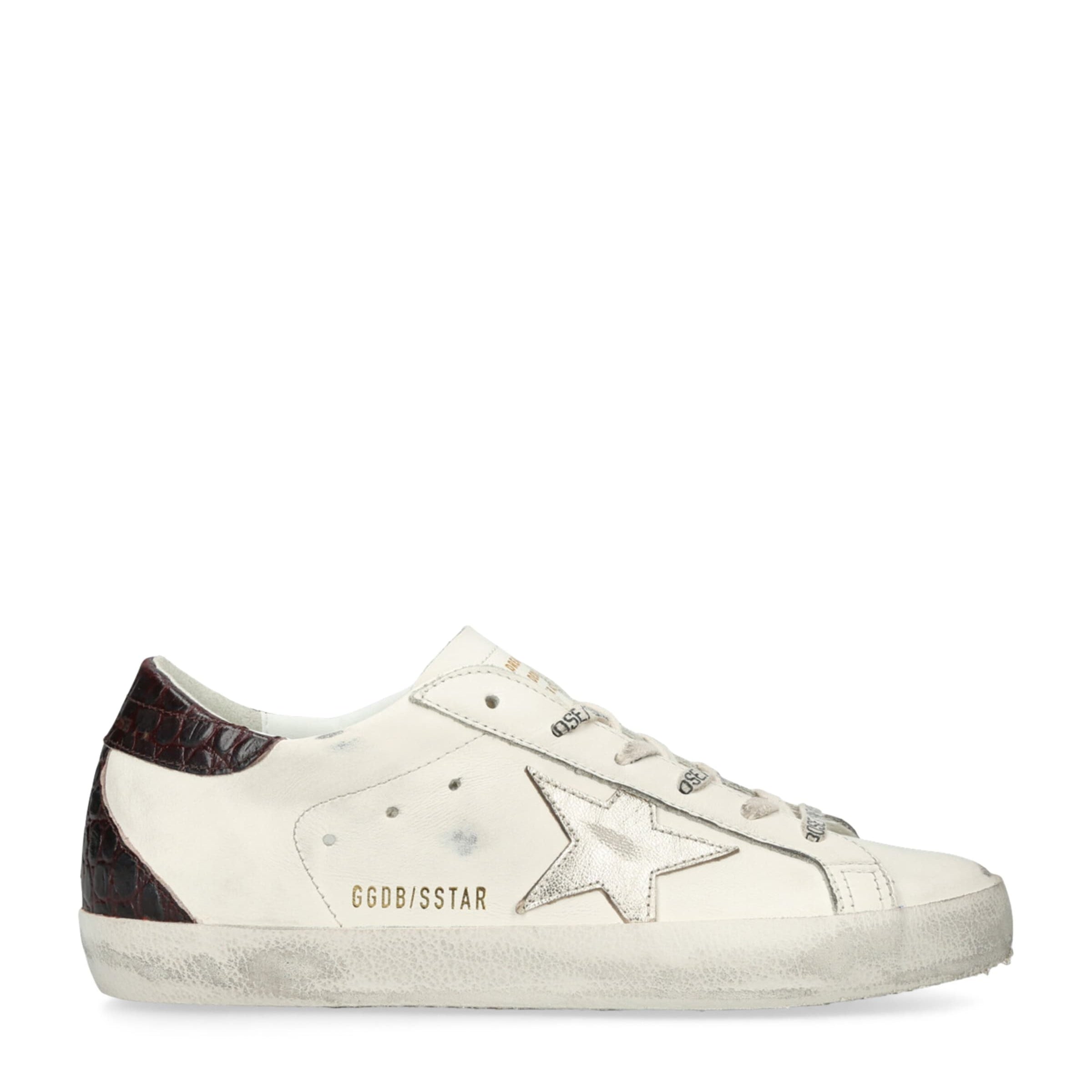 Golden Goose White Leather Super-Star Sneakers