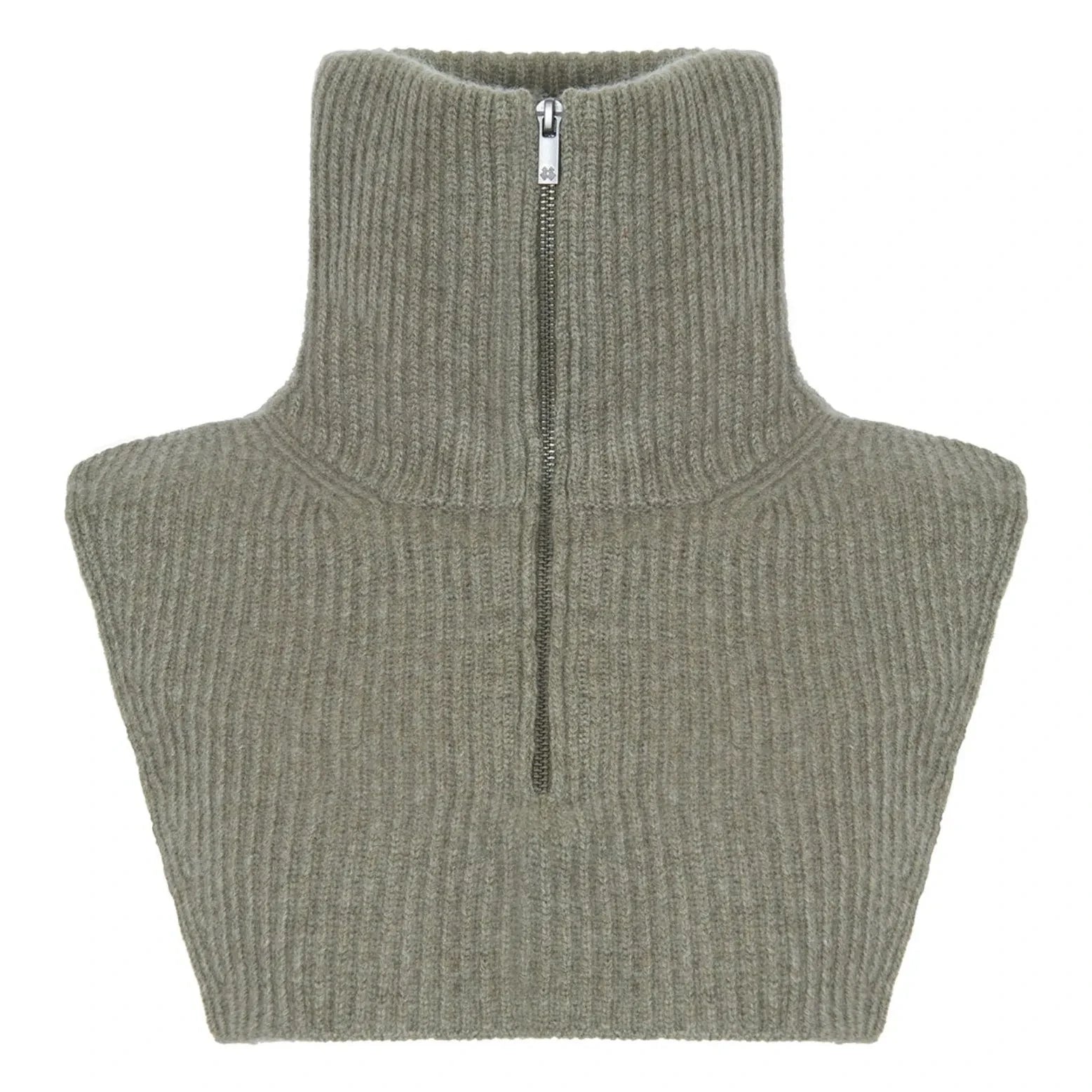 Kujten - Terika Cashmere collar | Marled khaki