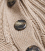 Beige Wool-Cashmere Buttoned Sweater