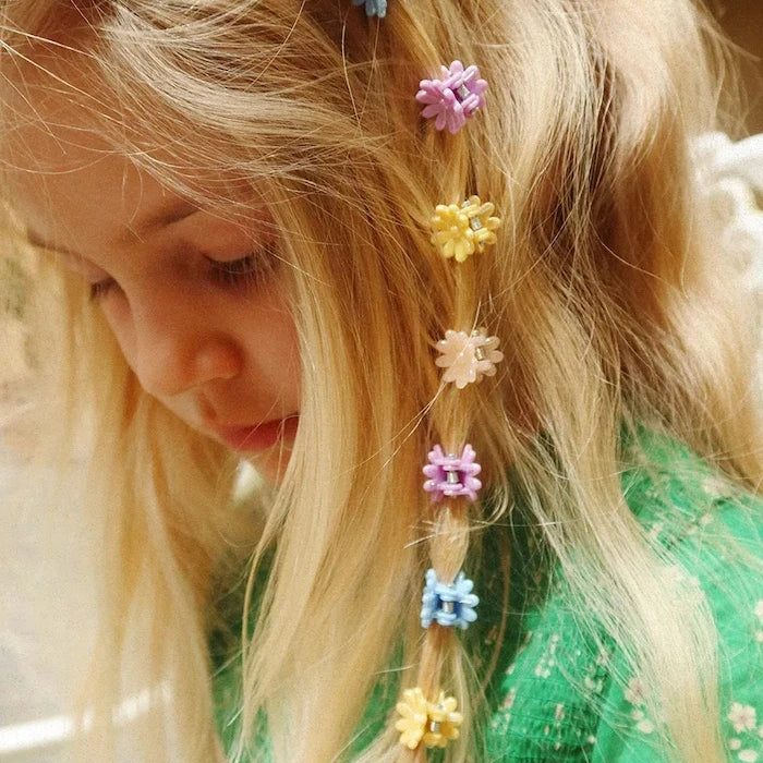 Konges Sløjd MINI FLOWER HAIR CLAWS Çocuk Saç Tokası (10 adet)
