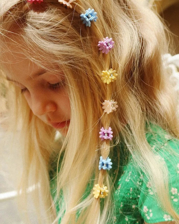 Konges Sløjd MINI FLOWER HAIR CLAWS Çocuk Saç Tokası (10 adet)