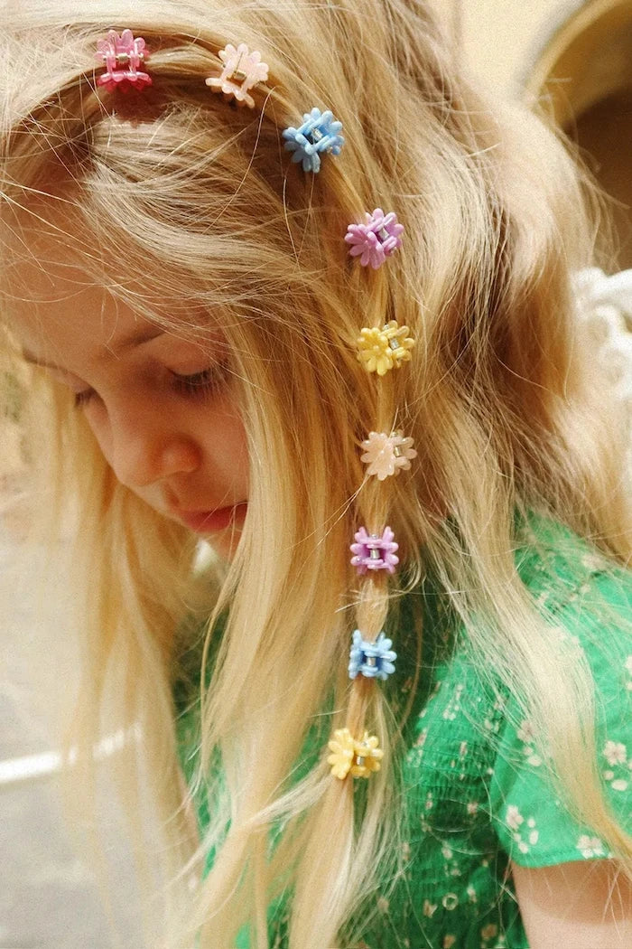 Konges Sløjd MINI FLOWER HAIR CLAWS Çocuk Saç Tokası (10 adet)