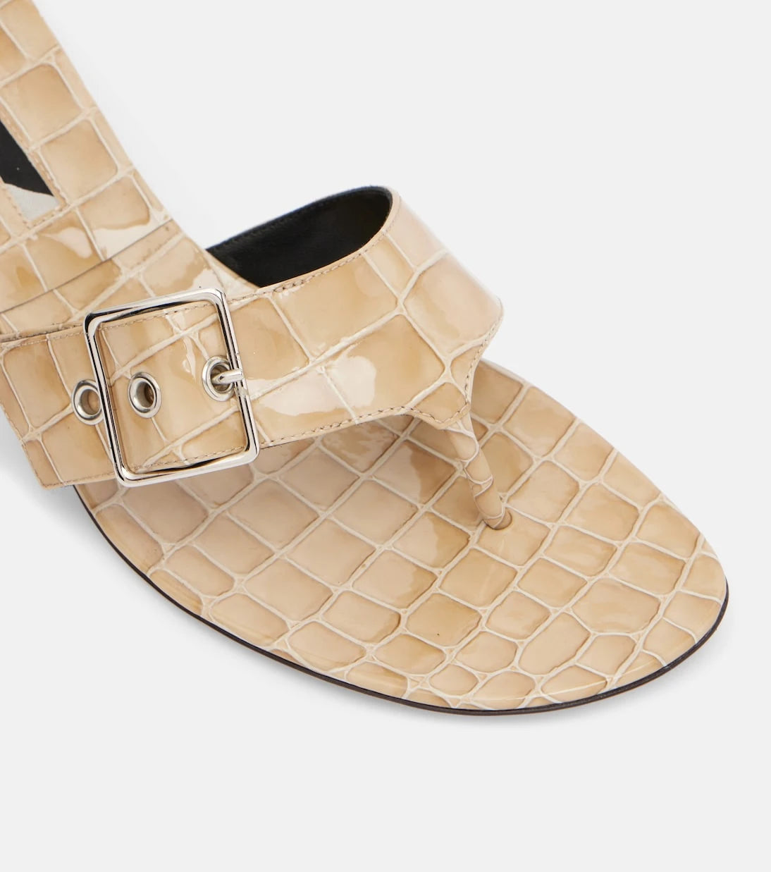 Christen - Helix 35 patent leather thong sandals