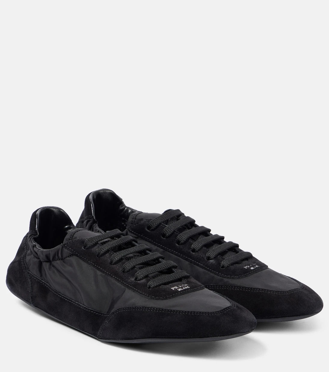 Prada - Collapse Re-Nylon suede-trimmed sneakers