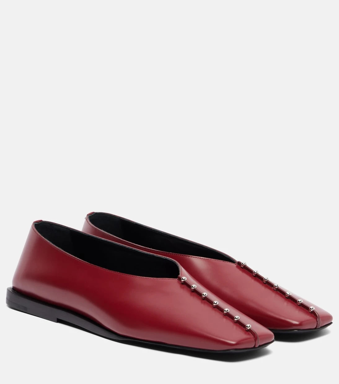 Jil Sander - Embellished leather ballet flats