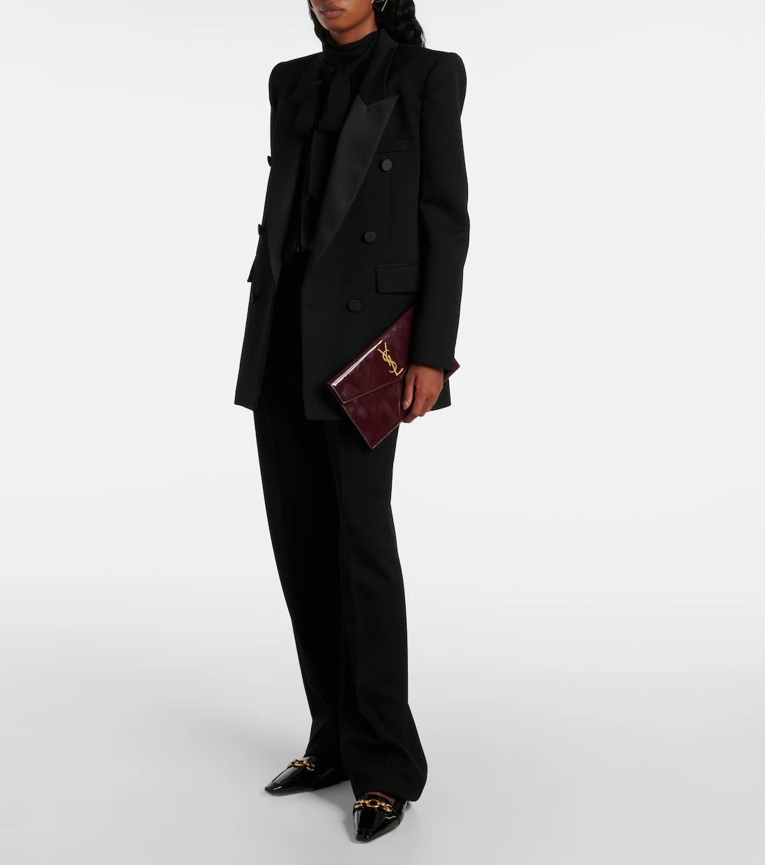 Saint Laurent - Uptown patent leather clutch